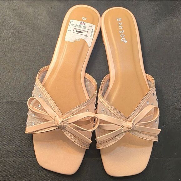 BRAND NEW BAMBOO BOWNOT SLIDE SANDAL - Picture 3 of 15